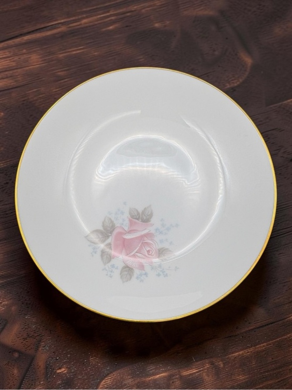 Vintage Noritake Roseville 6238 Porcelain Bread & Butter Salad Plate w/ Gold Rim